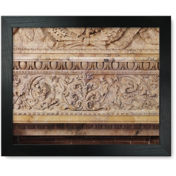 Framed Print: Senate Members Room. Detail Of Carved Cornice Of The Siena Marble