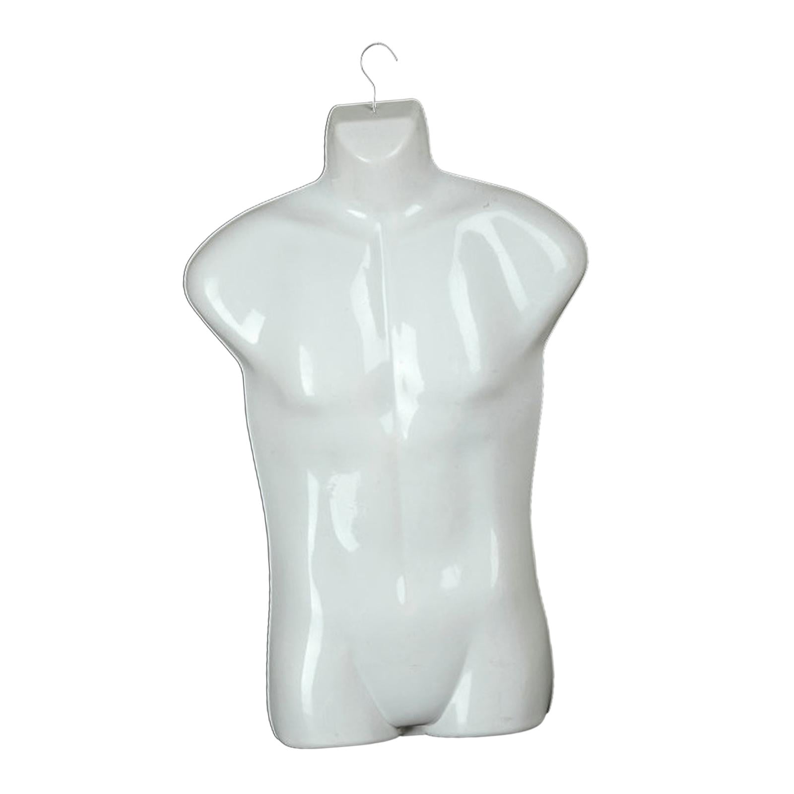 figatia Male Mannequin Hanger Fashion Body Manikin for Garment Vendors Market Commercial white