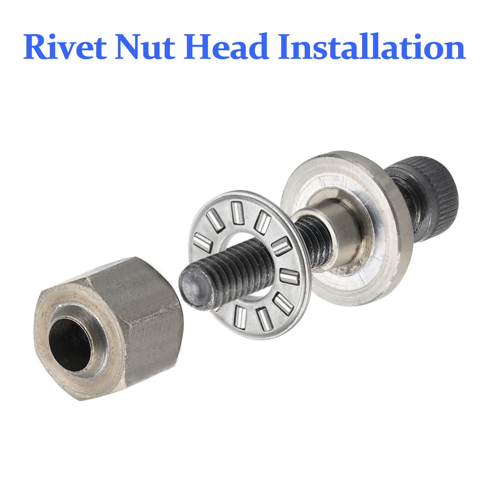 iMeshbean Hand Rivet Nut Gun Head Nuts Rivet Nut Tool Manual Riveter Rivnut Tool Accessory for Nuts M3 M4 M5 M6 M8 M10 Simple installation