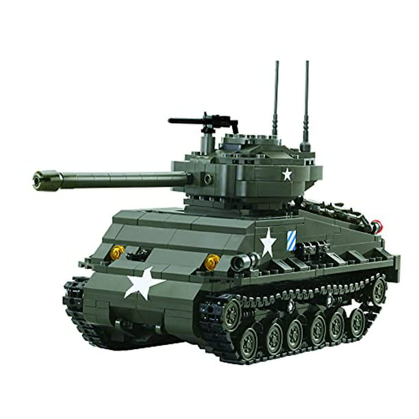IMEX Oxford US Sherman Tank M4A3E8 Building Blocks Set (608 Pieces 