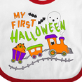 thumbnail image 4 of Inktastic My First Halloween- Train with Pumpkins, Bats, Cat,and Ghost Boys or Girls Baby Bib, 4 of 4