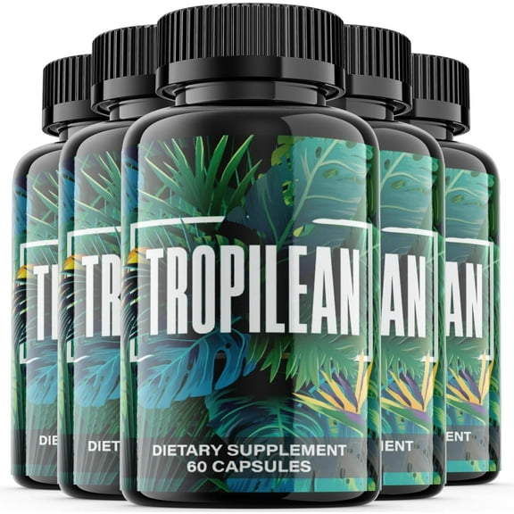 (5 Pack) Tropilean - Keto Weight Loss Formula - Energy & Focus Boosting Dietary Supplements for Weight Management & Metabolism - Advanced Fat Burn Raspberry Ketones Pills - 300 Capsules