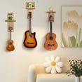 thumbnail image 6 of SONGAUN Guitar Wall Mount with Shelf,2Pack Wooden Guitar Holder Hanger Hook Multifunctional Rack Bracket Stand Easy Install for Electric Guitar Bass Acoustic Ukulele Violin Mandolin, 6 of 8