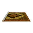 thumbnail image 2 of Ahgly Company Machine Washable Indoor Square Persian Yellow Traditional Area Rugs, 5' Square, 2 of 4