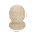thumbnail image 2 of WRITWAA Embouts Décoratifs en Bois pour Rideaux 1Pcs Accent Ananas Kaki pour Maisons, 2 of 8