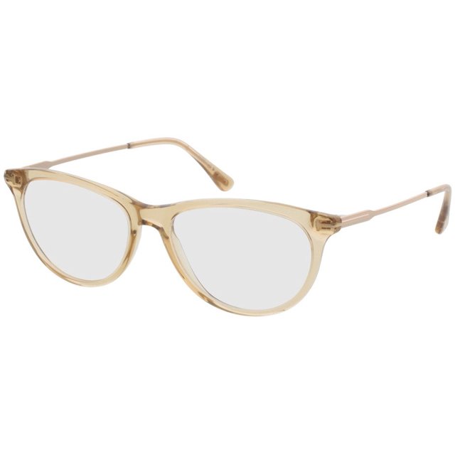 Tom Ford FT5509 33092 045 Shiny Light Brown Womens Eyeglasses With "T" Authentic