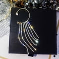 thumbnail image 1 of Fiudx Pendientes de Diamantes Brillantes, Diseño de Borla Larga, Material de Aleación, Joyería de Moda Llamativa, Perfectos para Fiestas, Bodas y Banquetes, Accesorio para Mujer, Opción de Regalo Úni, 1 of 6