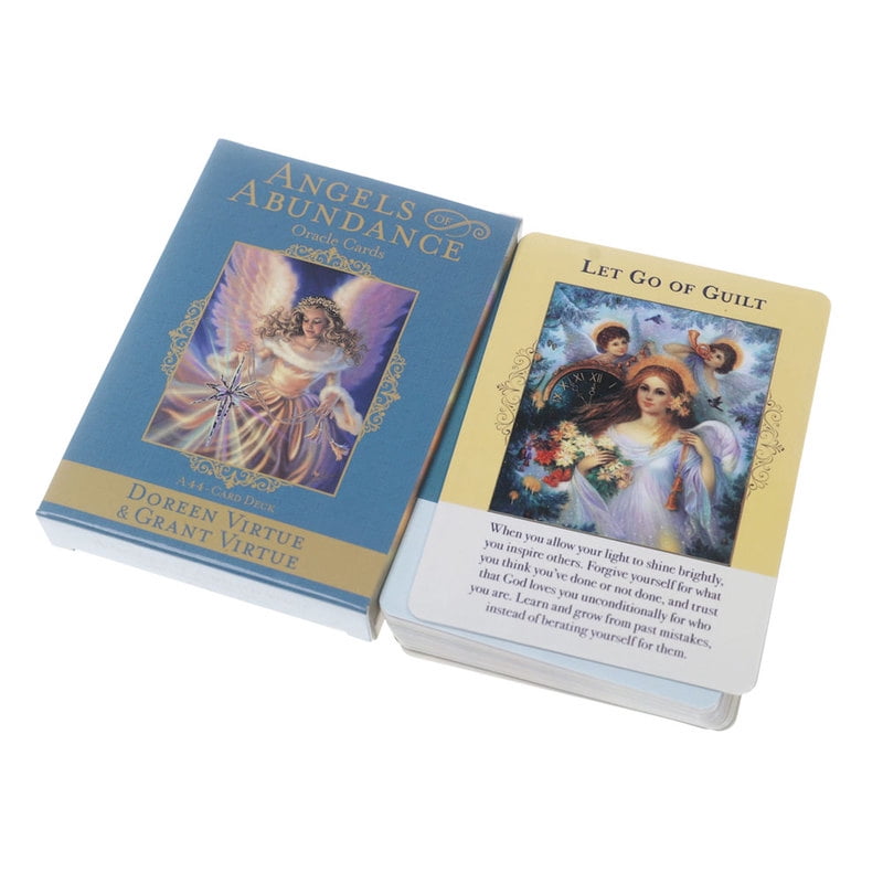 Hot Sale Tarot Cards Angels Of Abundance Oracle Card And PDF Guidance Divination Deck Entertainment Parties Board Game 44PCS/Box