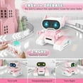 thumbnail image 6 of Remote Control Robot, 2.4G Smart Interactive RC Robot, Dancing & Singing Toy, LED Color Changing Eyes, Programmable Actions, USB Rechargeable, STEM Educational Gift for Kids Age 4+, 6 of 8