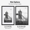 thumbnail image 2 of FungYuan 16x24 Black Picture Frames Set of 3, Matted to 12x18 Wall Poster Frames for Photos, Prints, Artwork and Gallery Wall Décor, 2 of 8