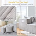 thumbnail image 7 of 106" Cloud Modular Sectional Sofa with L-Shape Chaise, 4-Seat Deep Boneless Couch for Living Room, 7 of 7