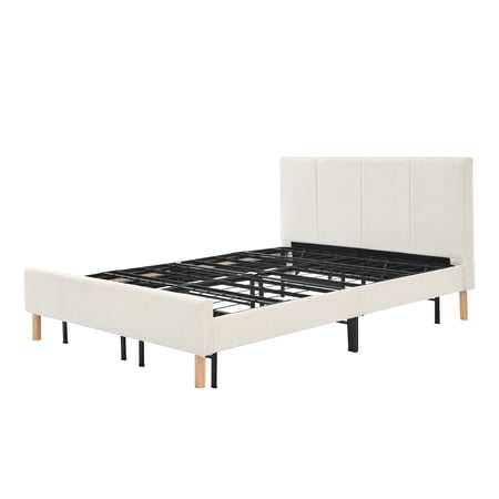 MAINSTAYS 14″ HIGH QUAD FOLD STEEL PLATFORM BED FRAME, QUEEN
