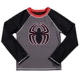thumbnail image 2 of Marvel Avengers Spider-Man Little Boys Swim Rash Guard Swim Trunks Black / Grey 6, 2 of 5