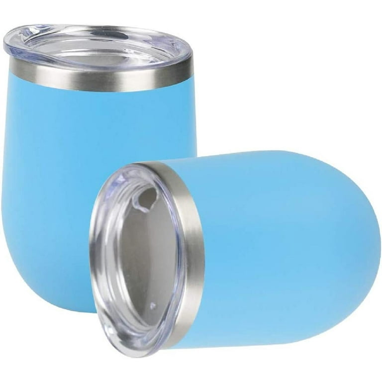 JoyJolt Vacuum Insulated 12-oz Tumbler with Lid & Handle ,Blue