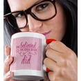 thumbnail image 2 of 3drose, She Believed She Could So She Did Pink Typography Art, 11oz Two-tone Red Mug, 2 of 6