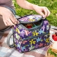 thumbnail image 4 of Insulated Lunch Bag for Women | Reusable Leakproof Cooler Bag | Tropical Flower Print Lunch Tote for Work Picnic | Birthday Gift for Her, 4 of 6