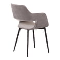 thumbnail image 6 of Ariana Mid-Century Gray Open Back Dining Accent Chair, 6 of 7