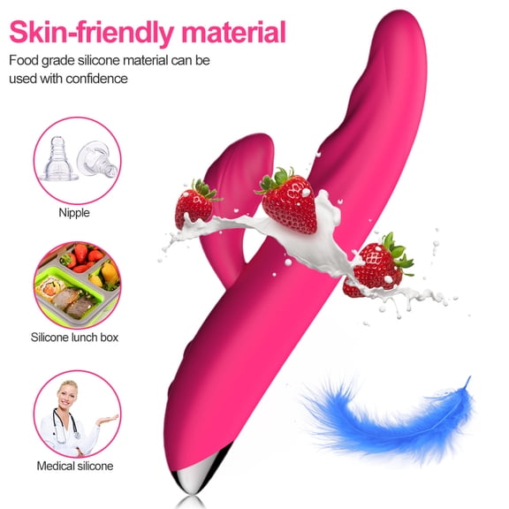 YICO 8.8" 12 Thrust Vibration Modes Waterproof Thrusting G-Spot Dildo Vibrator for Women