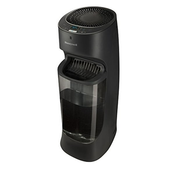 Honeywell Top Fill Digital Humidistat Cool Mist Humidifier for Bedroom, Home or Office with Space Saving Tower Design, Black