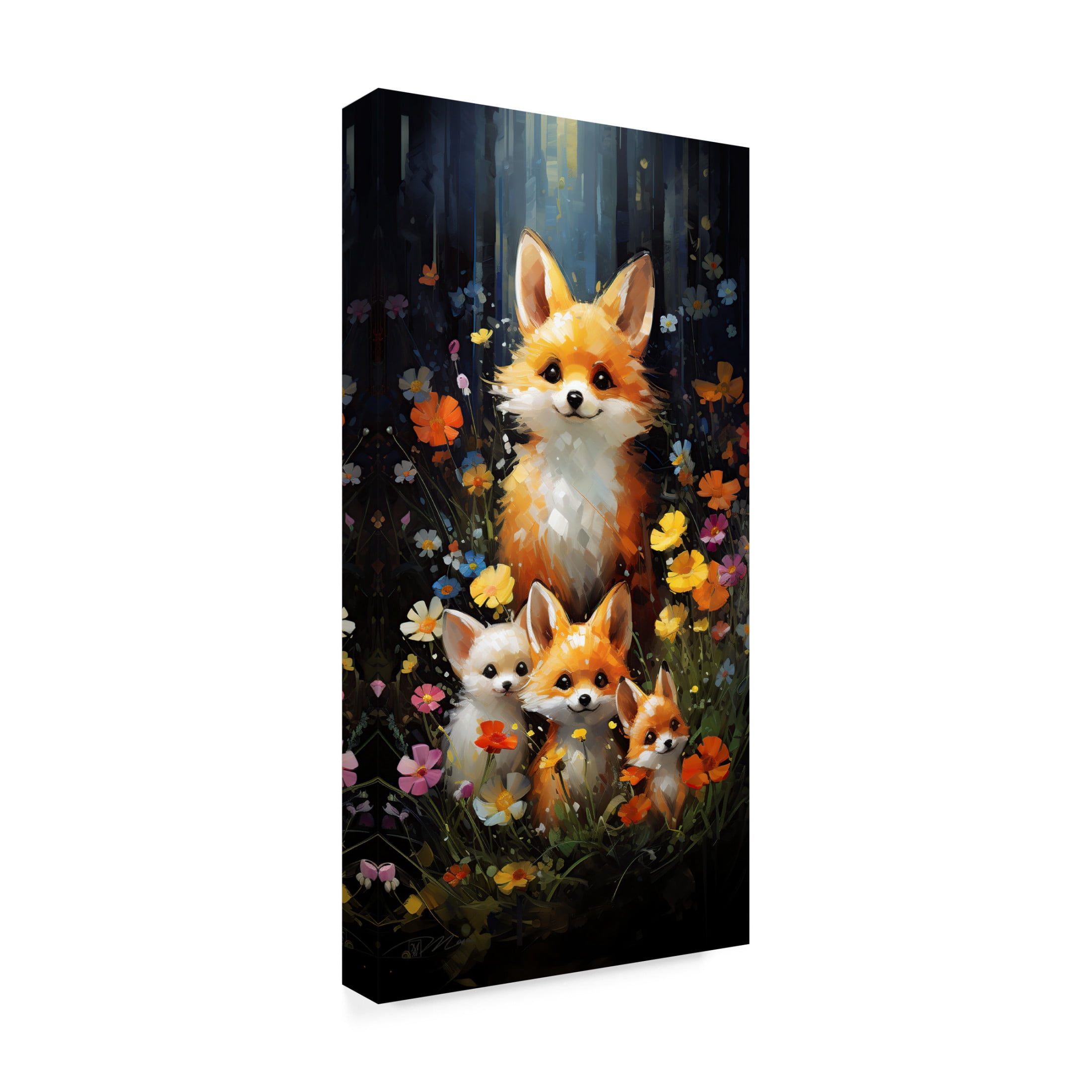 Canvas Wall Art - Momart 'Friends 5' Wall Art for Living Room, Bedroom, or Office Décor by Trademark Fine Art - 24 x 47 Inches