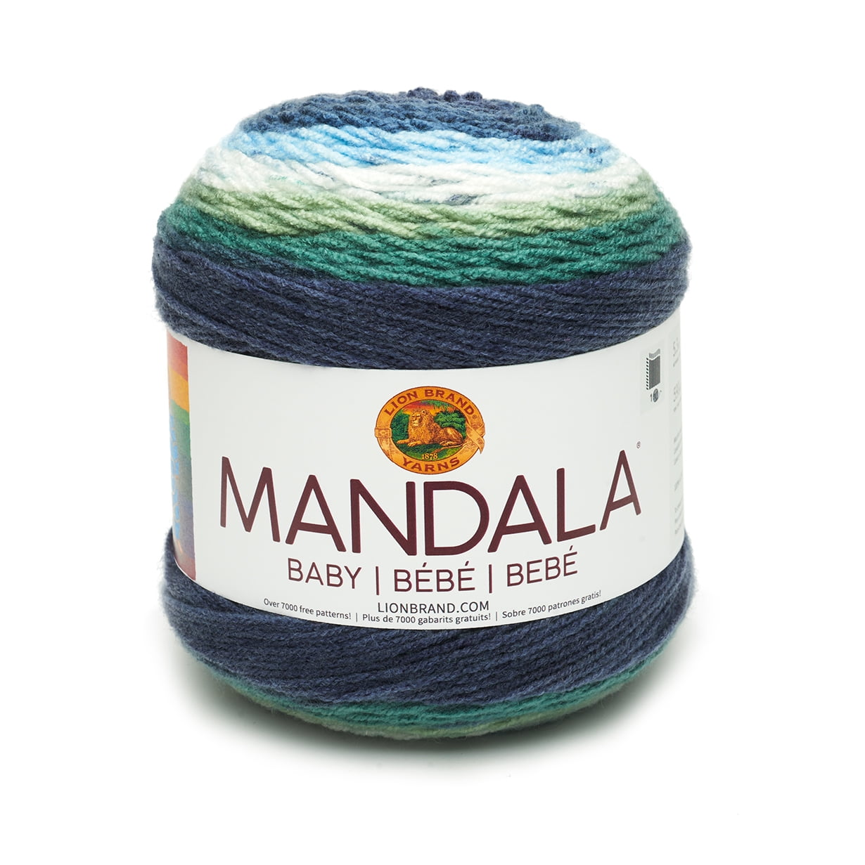 Lion Brand Mandala Baby Echo Caves Self-Striping Light Acrylic Multi-Color Yarn