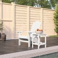 thumbnail image 1 of vidaXL Chaise de Jardin Adirondack avec Table HDPE Blanc, 1 of 4