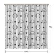 thumbnail image 5 of Black and White Baseball Caps Pattern Shower Curtain 72"x72" ,Bathroom Decorative Shower Curtains Set with 12 Hooks,Modern Waterproof Washable Shower Curtain, 5 of 6