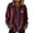 Wine, variant on Taqqpue Women's Button Down Long Sleeve Shirt Dressy Collared Denim Panel Patchwork Blouses Denim Bussiness Work Outwear Tops for Women