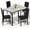 Dot-Gray+Black, variant on MOOSENG Small Dining Table Set for 4, 5 Pieces Dining Room Sets with Faux Marble Table & Velvet Chairs, Modern Kitchen Table Set with Chair for 4