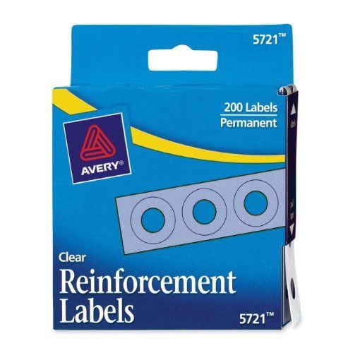 Avery Clear Sheet & Hole Reinforcements Self-Adhesive Reinforcement Labels, Pack - Walmart.com ...
