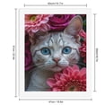 thumbnail image 2 of Paint by Numbers Kit for Adults, Cat Blue Eyes Floral Surround Paint by Numbers, Easy Paint by Numbers Kit for Adults Beginner, DIY Adult Paint by Number Kits on Canvas, 12x16in Home Decor, 2 of 7