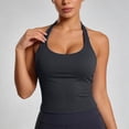 thumbnail image 2 of Fgnfyis Athletic Tank Tops for Women Built in Bra Seamless High Neck Yoga Workout Fitness Sleeveless Camisole Activewear Womens Summer Tank Tops Grey_001 XS, 2 of 4
