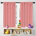 thumbnail image 5 of Blackout Kids Curtains,Red White Checkerboard Checkered Pattern Childrens Insulated Curtains Set Of 2,Bedroom Essentials,Toddler Room Decor 42"x54", 5 of 5