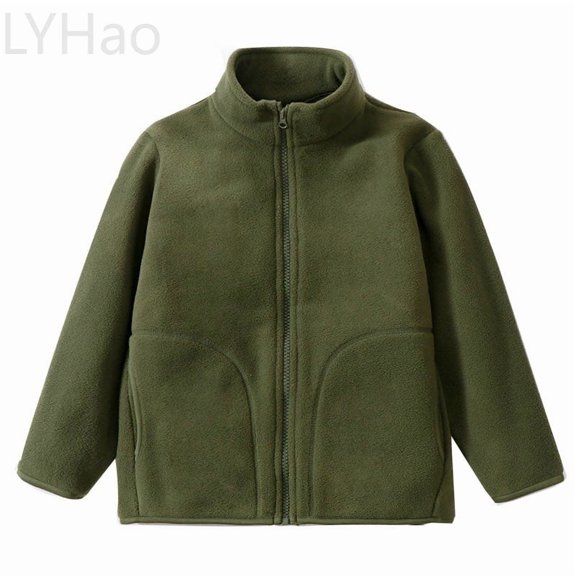 LYHao Children's Jacket Solid Color Stand Up Collar Zipper Shirt For Autumn And Winter Children's School Warm Boys' And Girls' Top 18 Months 17 Years Old Boys Jacket Coats,Sizes 2-3 Years