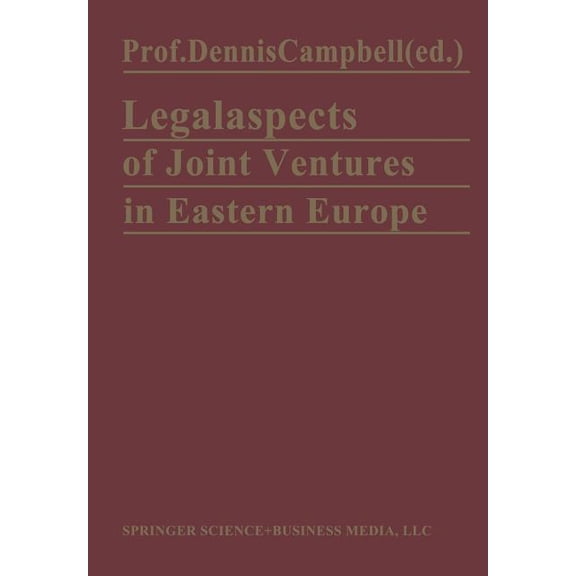 Legal Aspects of Joint Ventures in Eastern Europe, (Paperback)