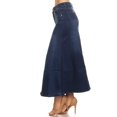 thumbnail image 2 of Fashion2Love Women’s Plus/Junior size Mid Rise A-Line Long Jeans Maxi Denim Skirt, 2 of 7
