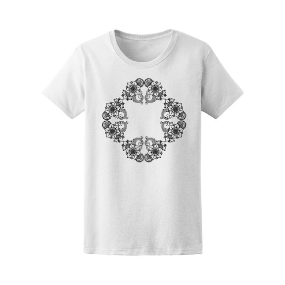 Gorgeous Boho Floral Mandala Tee Women's -Image by Shutterstock