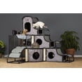 thumbnail image 3 of Productos para mascotas Cat Tower Prevue Catville Tower Gray 7240, 3 of 7