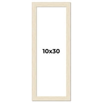 10x30 Frame White Real Wood Picture Frame Width 1.5 inches | Interior Frame Depth 0.5 inches | Barn