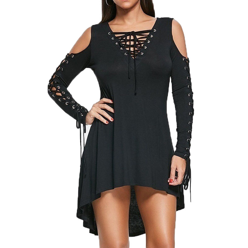 strapless long sleeve dress