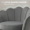 thumbnail image 4 of HOMCOM Modern Accent Chair Velvet Fabric Leisure Club Chair with Gold Legs, 4 of 10