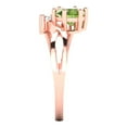 thumbnail image 3 of 0.87 ctw 3 Stone Anniversary Ring for Women | Round Cut Natural Peridot | Hyperallergenic Solid 18K Rose Gold, 3 of 5