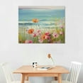 thumbnail image 2 of Nawypu  Beach Colorful Flower Canvas Paintings Poppies Wall Art Pictures Bloosom Floral Framed Artwork Prints Modern Landscape for Living Room Bedroom Kitchen Office Home Decor, 2 of 4