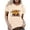 Beige, variant on Casual T Shirts for Women Horse Letter Print Short Sleeve Crew Neck Graphic Tunic Tops