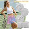 thumbnail image 5 of SEANATIVE Tennis Skirts for Women Workout Casual Skort with Built-in Shorts & 2 Pockets Breathable Stretchy Fabric Golf Pickleball Running Wear, S, Peach Blossom Pink Violet Gradient, 5 of 7