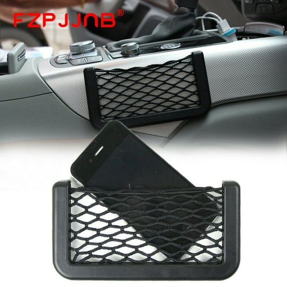 FZPJJNB 2X Car Seat Side Back Mesh Interior Storage Net Bag Pocket Phone Gadget Holder Back US Stock Y01