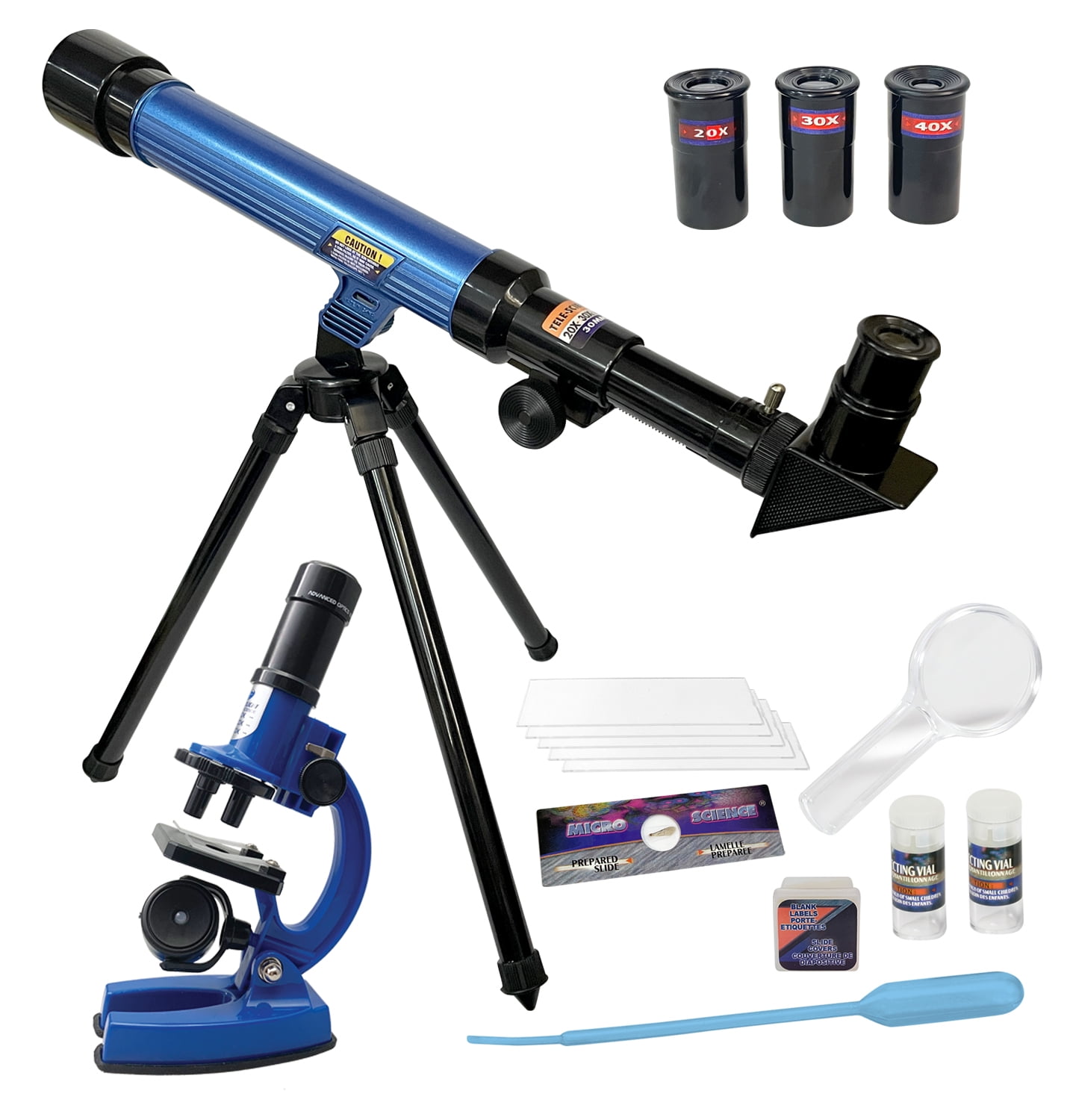 Children's telescope and microscope on sale set
