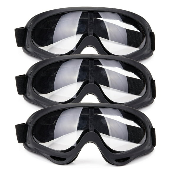 SAYFUT 3 Pairs Snow Goggles Outdoor Sports Ski Glasses Windproof Snowboard, Snowmobile, Bicycle, and Motorcycle UV Protective Glasses with Adjustable Straps