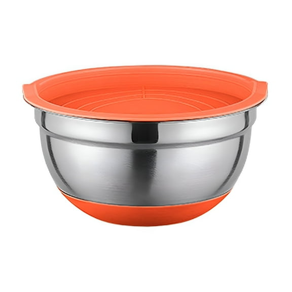 ACDANC 2026 New Mixing Bowl with Lid Set Large Capacity Non-Slip Bottom Polished Surface Easy to Clean Salad Bowl Kitchen Food Storage Organizer