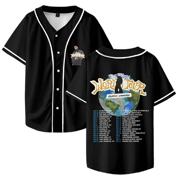 Eladio Carrion Don Kbrn World Tour 2025 Baseball Jersey Shirt V-Neck Women Men Short Sleeve Streetwear Clothes